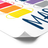 Draag uw masker - Rainbow Classroom/School Poster (Hoek)