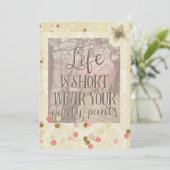 Draag Uw Uitnodiging van de Confetti van de Pants  (Staand voorkant)