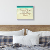 Draag uw zegeningen in Stone Quote Canvas Afdruk (Insitu (Slaapkamer))