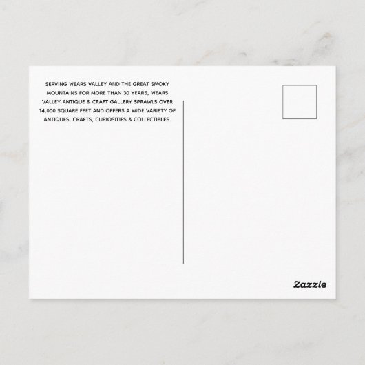 Draag Valley Antiek & Craft Gallery Briefkaart (Achterkant)