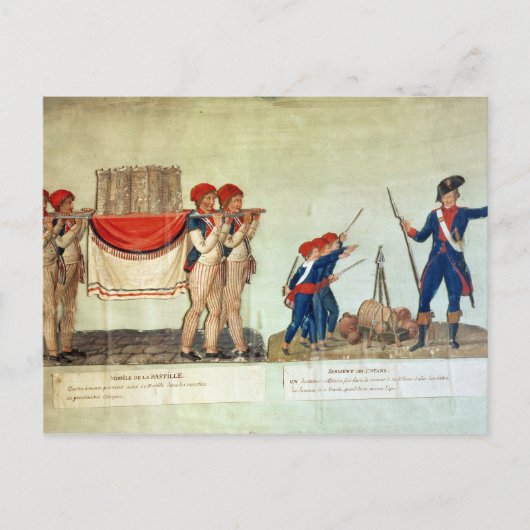 Draag van het model van de Bastille Briefkaart (Voorkant)