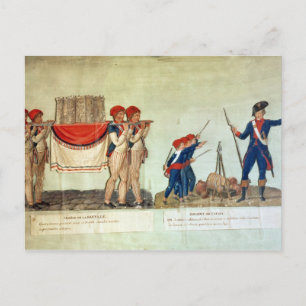 Draag van het model van de Bastille Briefkaart