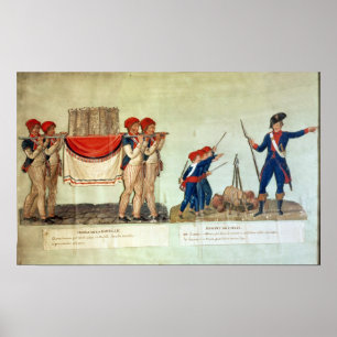 Draag van het model van de Bastille Poster