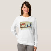 Draag van het model van de Bastille T-shirt (Voorkant volledig)