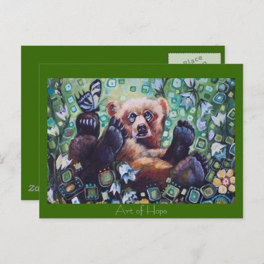 Draag & vlinder briefkaart (Voorkant / Achterkant)