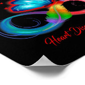 Draag voor bewustwording van hartaandoeningen 1 poster (Hoek)