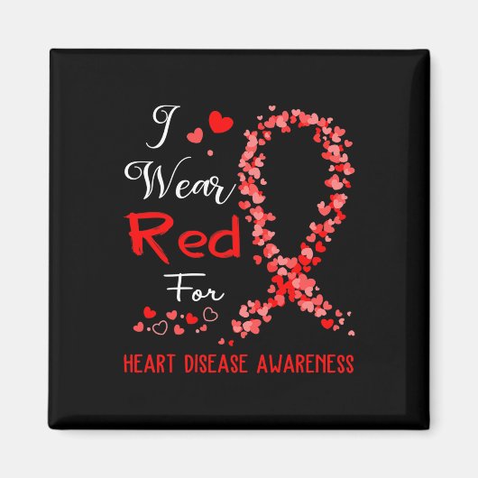 Draag voor bewustwording van hartaandoeningen magneet (Voorkant)