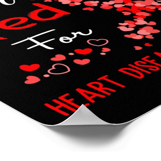 Draag voor bewustwording van hartaandoeningen poster (Hoek)