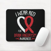 Draag voor Brain Aneurysm Awareness Warrior Muismat (Met muis)