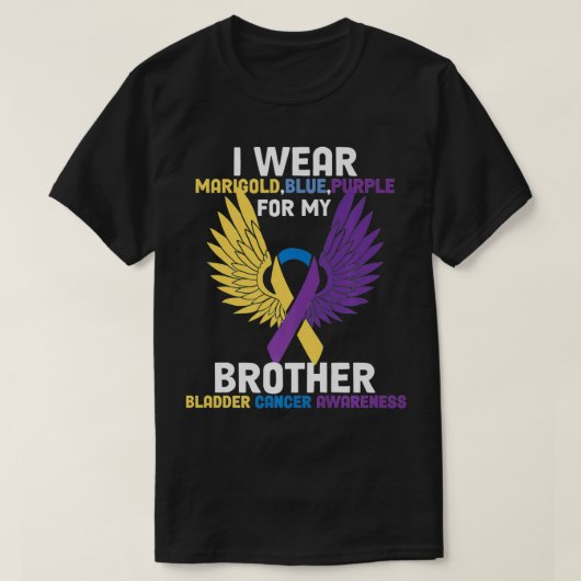 Draag voor mijn Broer Support Squad I-bladerkanker T-shirt (Design voorkant)