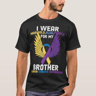 Draag voor mijn Broer Support Squad I-bladerkanker T-shirt