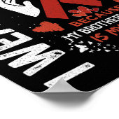 Draag voor mijn Brother Fighter Heart Disease Awar Poster (Hoek)