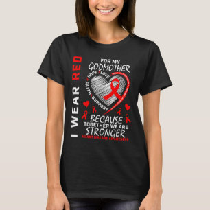 Draag voor mijn Godmother Heart Disease Awareness T-shirt