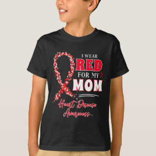 Draag voor mijn moeder hartziekte bewustzijn vrouw t-shirt