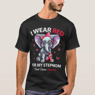 Draag voor mijn stiefmoeder hartziekte bewustzijn t-shirt