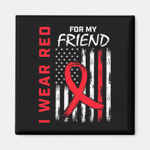 Draag voor mijn vriend Heart Disease Awareness USA Magneet