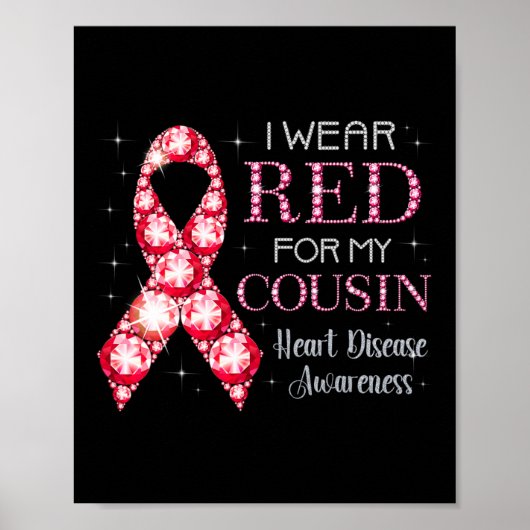 Draag voor My Cousin Heart Disease Awareness SUP Poster (Voorkant)