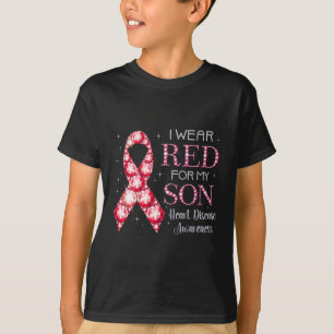 Draag voor My Son Heart Disease Awareness Support T-shirt