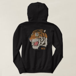 Draag wild dier Koelbruine tijger zwart Hoodie