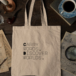 Draag Woorden Ontdek Woorden Boek Lover Reader Gif Tote Bag
