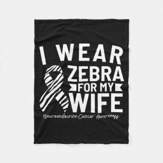 Draag Zebra Voor Eenzaamheid Neuro-endocriene Kank Fleece Deken