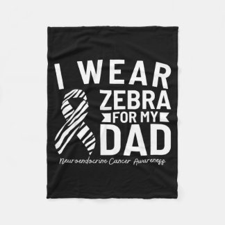 Draag Zebra Voor Papa Neuroendocriene Kanker Bewus Fleece Deken