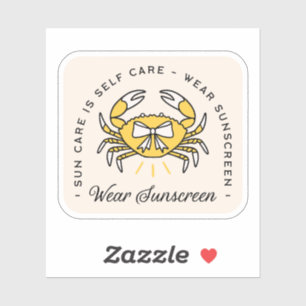 Draag zonnebrandcrème aanbrengen spf herinnering s sticker
