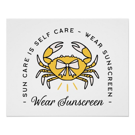 Draag zonnebrandcrème aanbrengen spf zonbeschermin perfect poster (Voorkant)