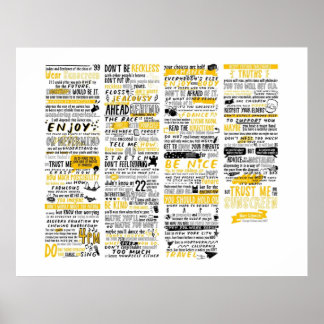 Draag zonnebrandcrème poster