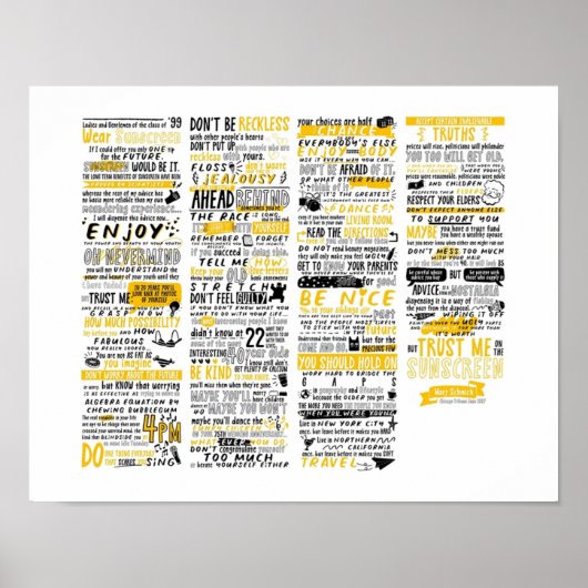 Draag zonnebrandcrème poster (Voorkant)