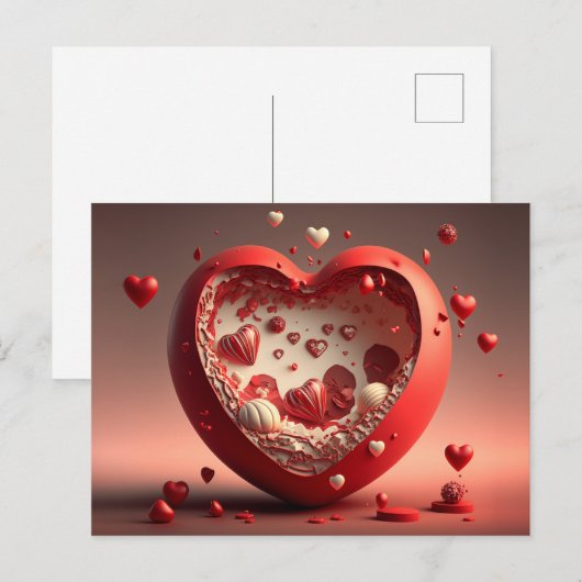 Draagbaar 3D-briefkaart Briefkaart (Voorkant / Achterkant)