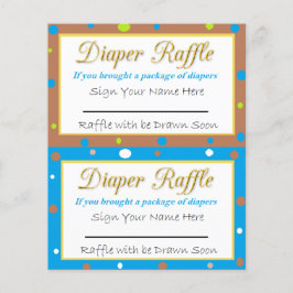 Draagbaar Baby shower Game Blue, groen bruin Flyer