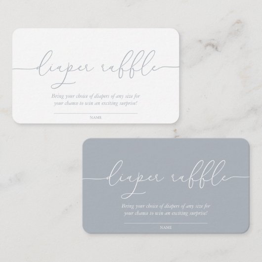 Draagbaar Baby shower met twee zijden Informatiekaartje (Voorkant / Achterkant)