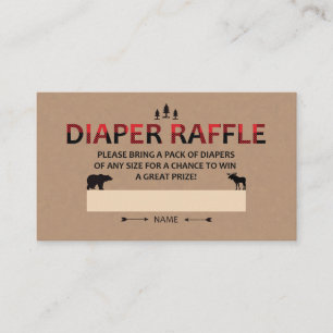 Draagbaar Baby shower Raffle Ticket Informatiekaartje