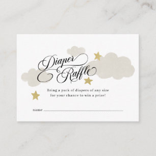Draagbaar Baby shower van Raffle Ticket Stars Clou Informatiekaartje