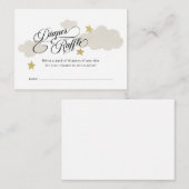 Draagbaar Baby shower van Raffle Ticket Stars Clou Informatiekaartje (Voorkant / Achterkant)