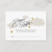 Draagbaar Baby shower van Raffle Ticket Stars Clou Informatiekaartje (Voorkant)