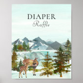 Draagbaar Baby shower voor Rustic Deer Poster (Voorkant)