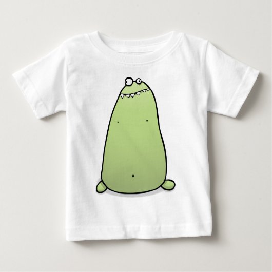 Draagbaar Baby T-shirt ontwerp - Snot Booger Monst (Voorkant)
