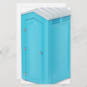 Draagbaar chemisch toilet briefpapier (Voorkant / Achterkant)