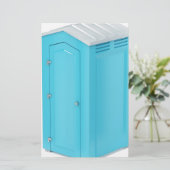 Draagbaar chemisch toilet briefpapier (Staand voorkant)