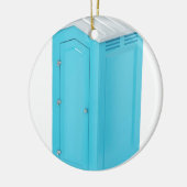 Draagbaar chemisch toilet keramisch ornament (Links)