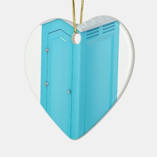 Draagbaar chemisch toilet keramisch ornament (Links)