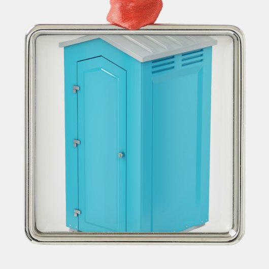 Draagbaar chemisch toilet metalen ornament (Voorkant)