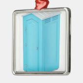 Draagbaar chemisch toilet metalen ornament (Links)