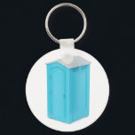 Draagbaar chemisch toilet sleutelhanger<br><div class="desc">Draagbaar chemisch toilet op witte achtergrond</div>