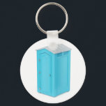 Draagbaar chemisch toilet sleutelhanger<br><div class="desc">Draagbaar chemisch toilet op witte achtergrond</div>