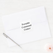 Draagbaar commando centrum vierkante sticker (Envelop)