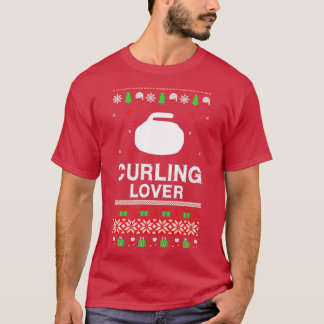 Draagbaar design voor kerstmis met een krullende r t-shirt