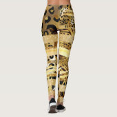 Draagbaar goudglitterpatroon leggings (Achterkant)